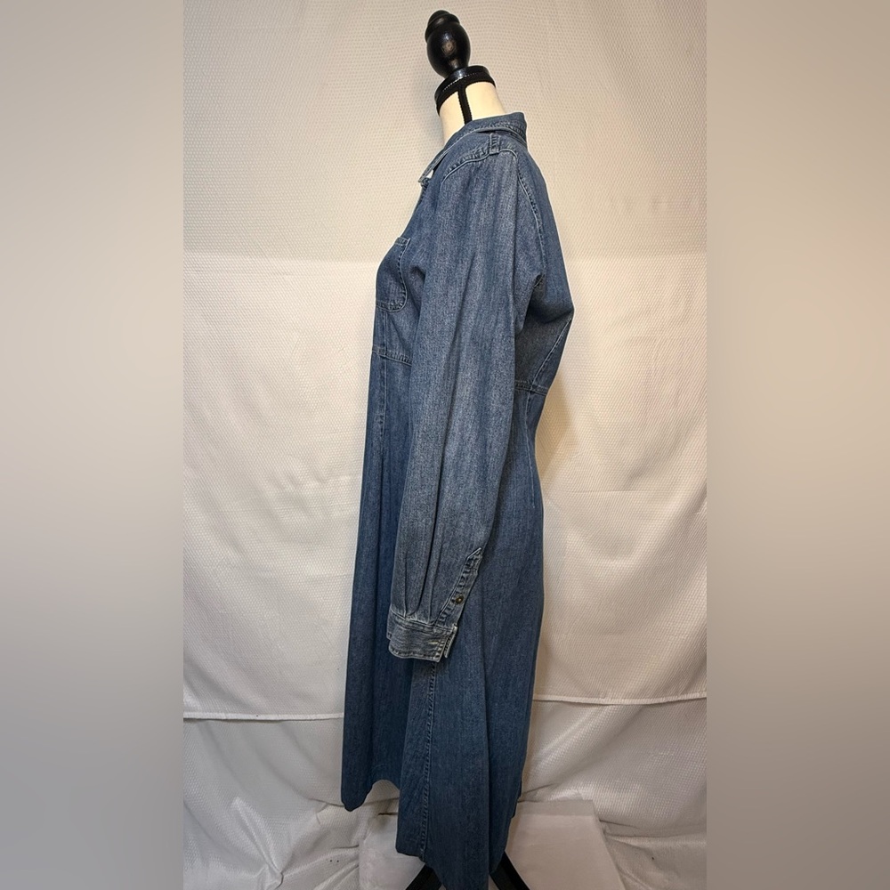 VINTAGE LIZ CLAIBORNE DENIM DRESS - Picture 5 of 9
